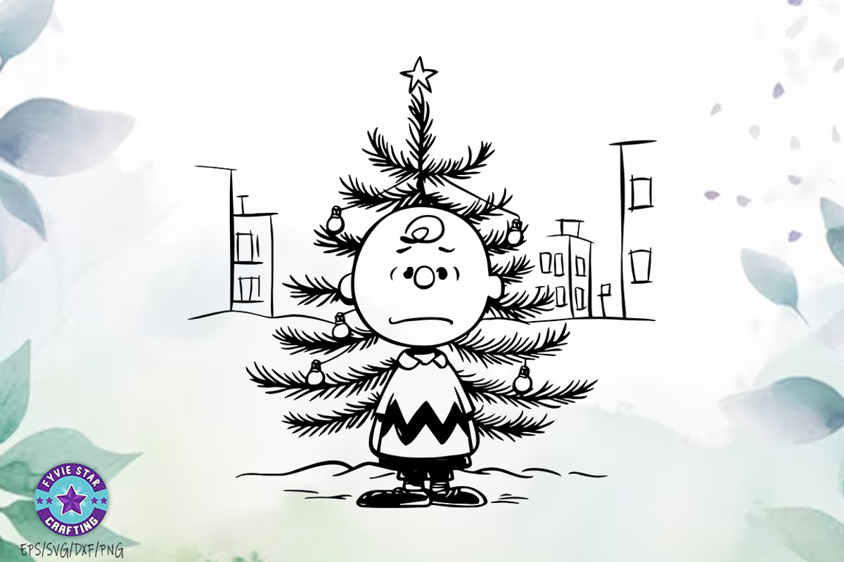 Charlie Brown Christmas Tree SVG PNG, an Object Graphic by FiveStarCrafting (Photo 6 of 7)