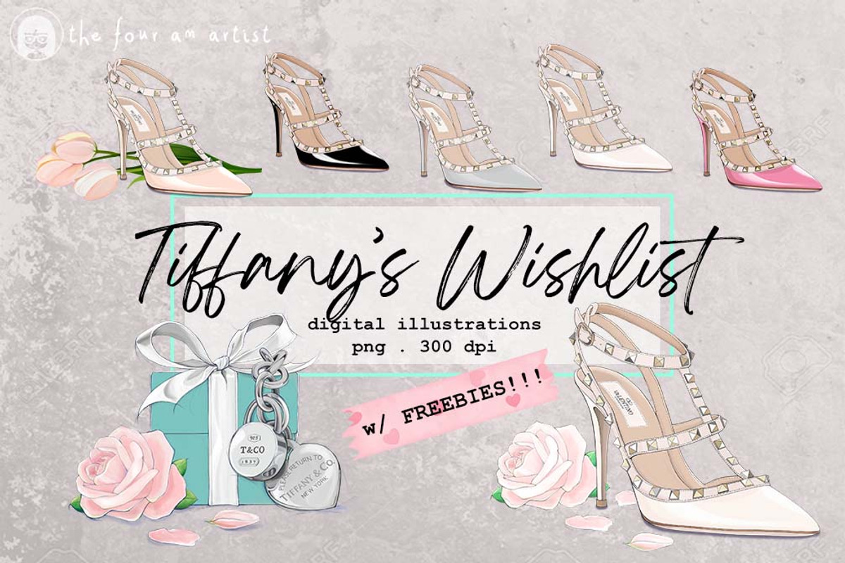 Tiffany's Wishlist Illustrations, a Graphic by AJDA ART (Photo 1 of 4)