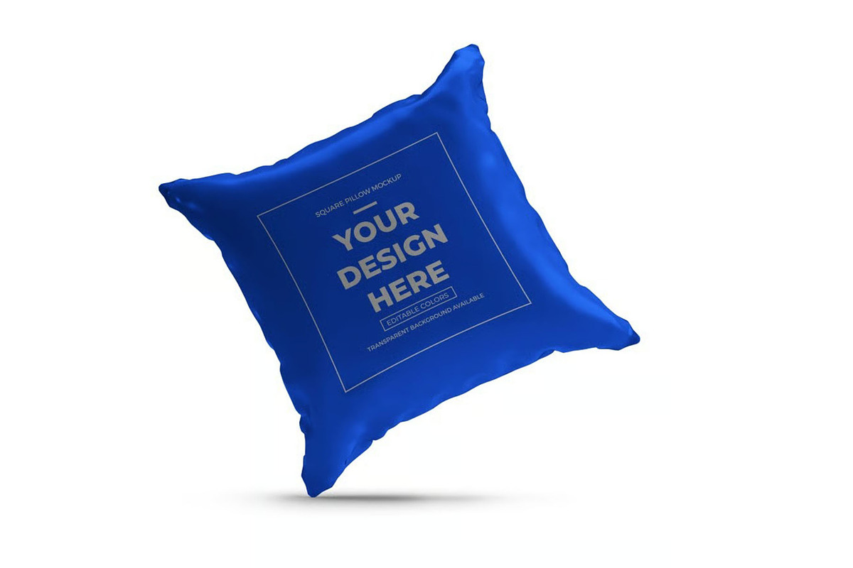 Square Pillow Mockup Template Set, a Household Mockup by DesignRushMarket (Photo 6 of 11)