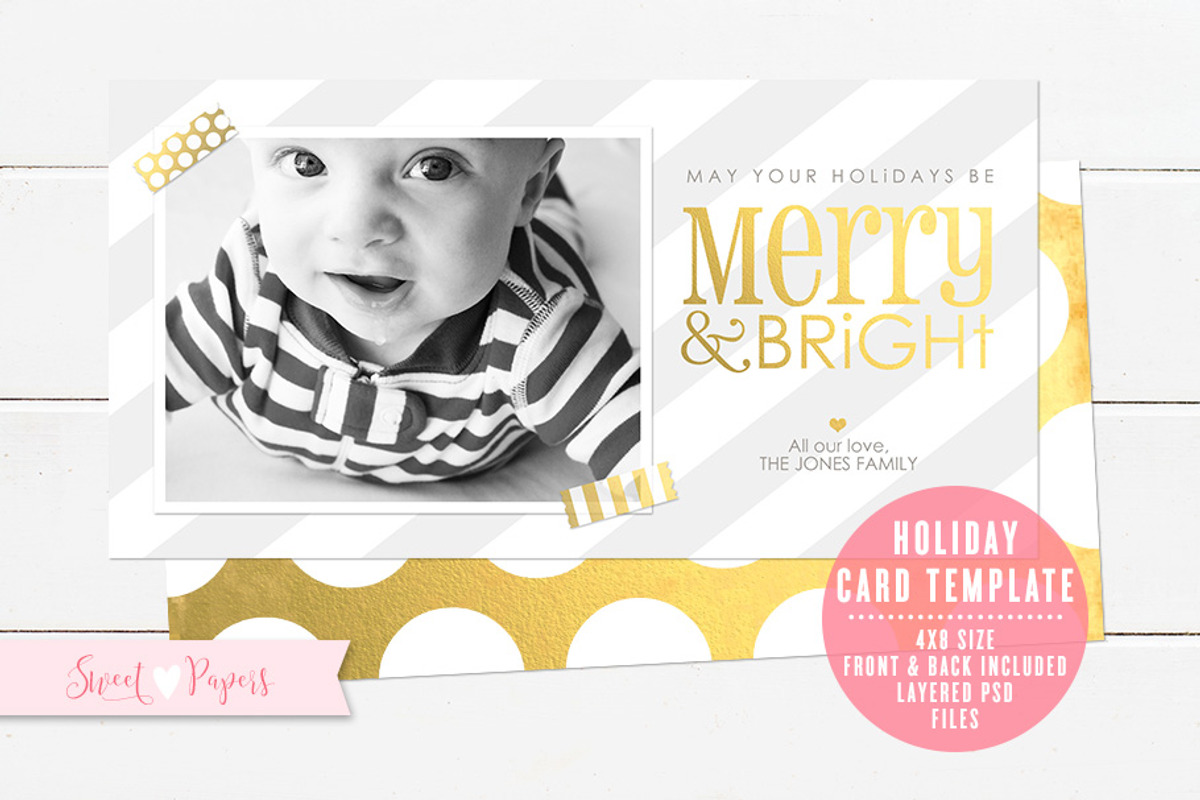 Holiday Photo Card Template, a Card Template by Sweet Papers (Photo 2 of 2)