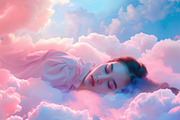 Sleeping in the clouds. 63 images, a Person Illustration by Handmadefont (Thumbnail 7 of 13)