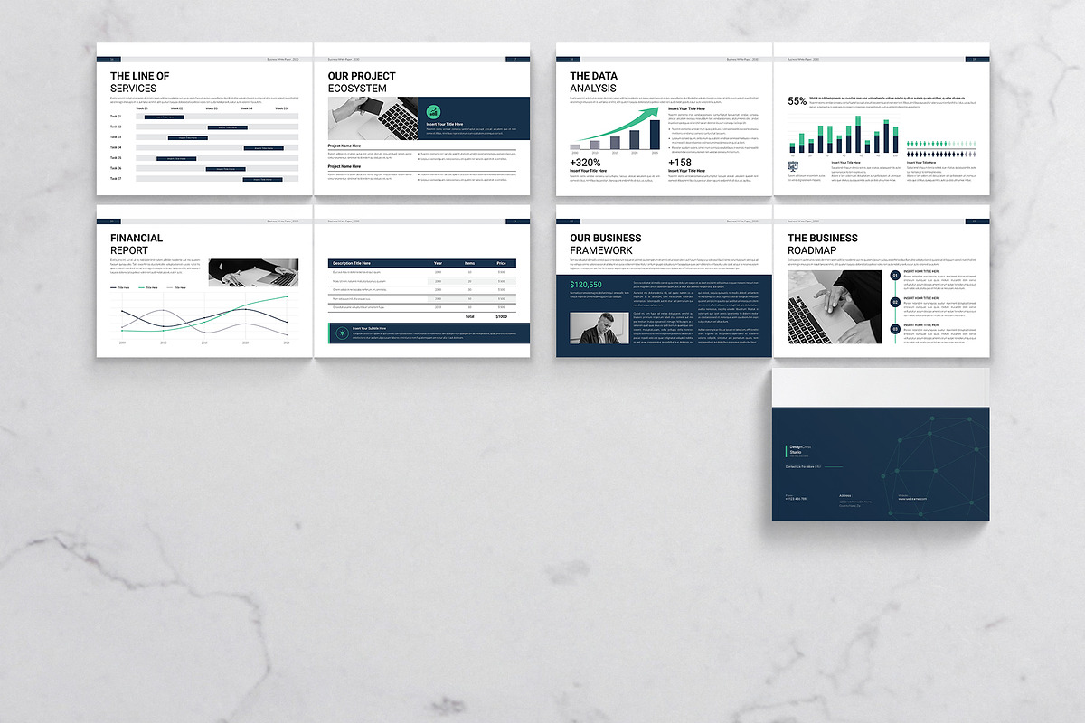 Business White Paper Landscape, a Brochure Template by DesignCrest (Photo 14 of 14)
