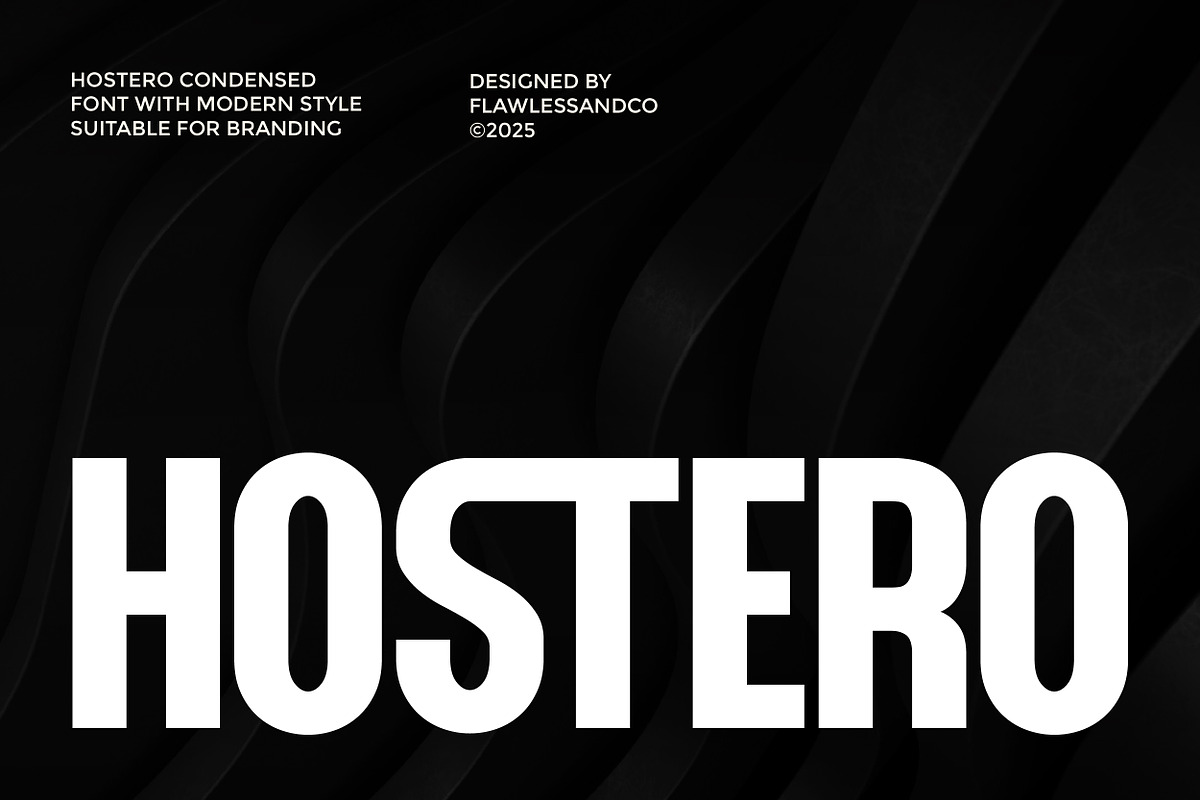 Hostero - Condensed Sans Serif Font, a Sans Serif Font by Flawless And Co (Photo 1 of 10)