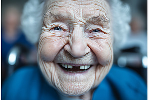 At a nursing home, a senior woman, a Person Photo by ZinetroN