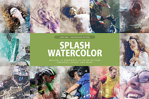 Splash Watercolor Photoshop Action