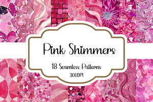 Pink Shimmers Seamless Patterns