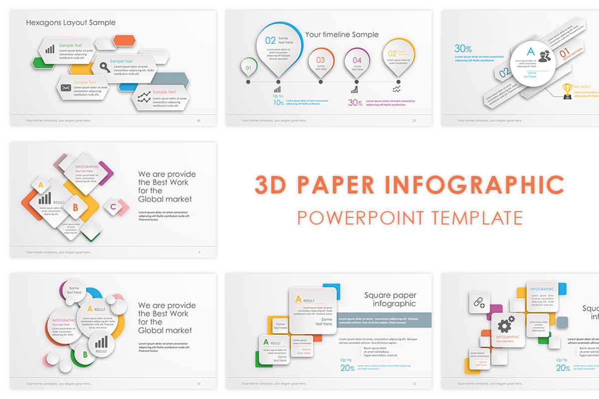 3D Paper Powerpoint Template, a Presentation Template by GoodSlides (Photo 1 of 2)