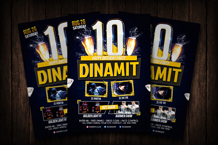 Happy Birthday Party Flyer Template