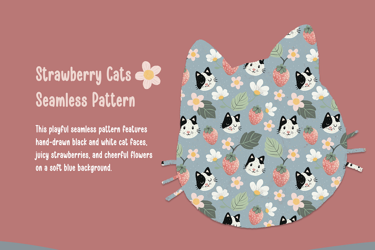 2 Frutie Cat - seamless patterns, a Pattern Graphic by DijanaDesignShop (Photo 2 of 8)