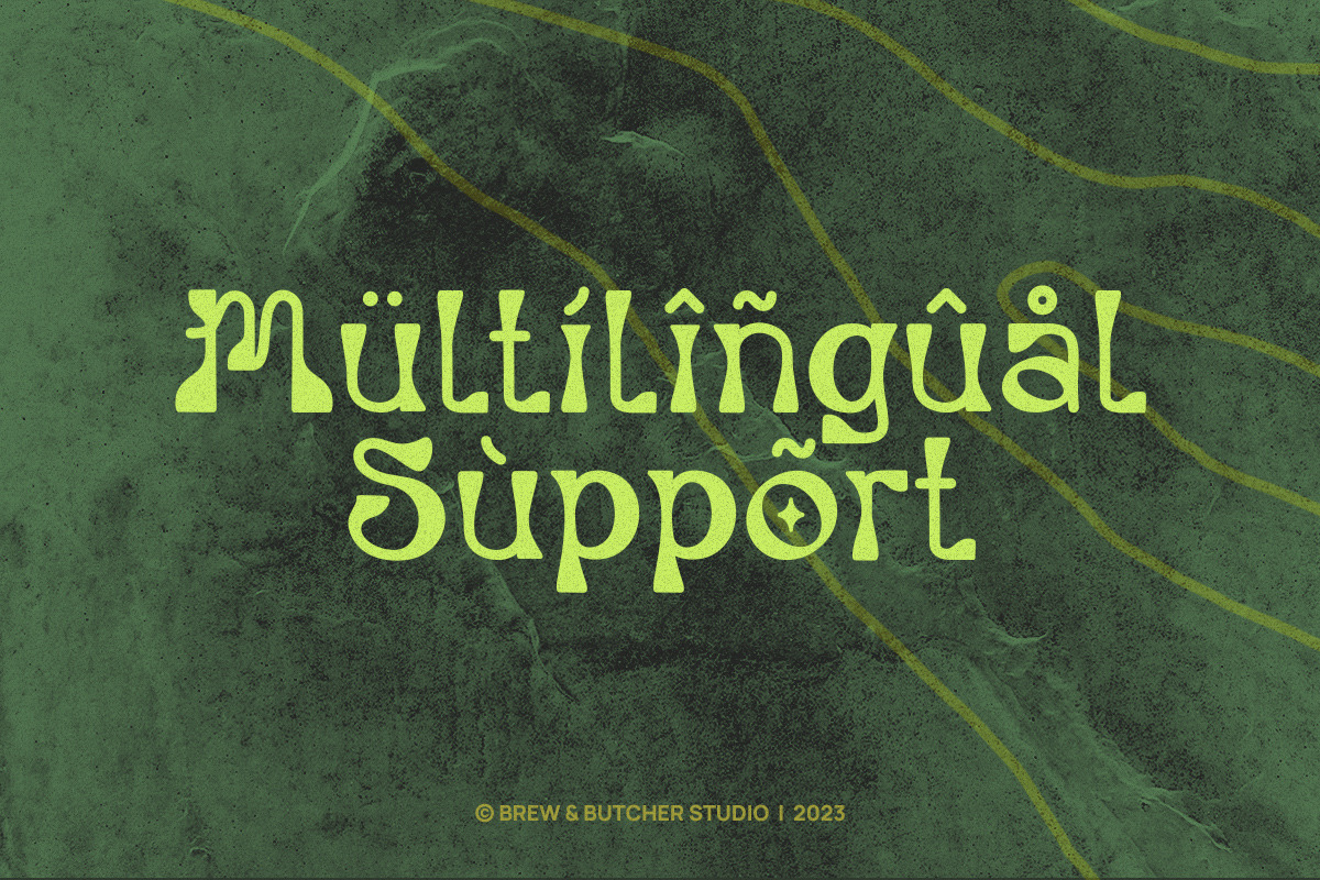 Bombus | Psychedelic Typeface, a Serif Font by Brew & Butcher Studio (Photo 6 of 12)
