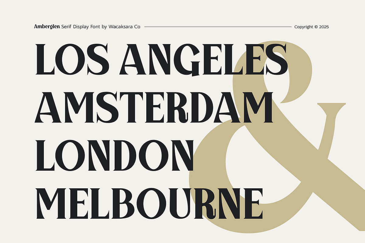 Amberglen - Modern Serif Font, a Serif Font by Wacaksara Co. (Photo 7 of 10)
