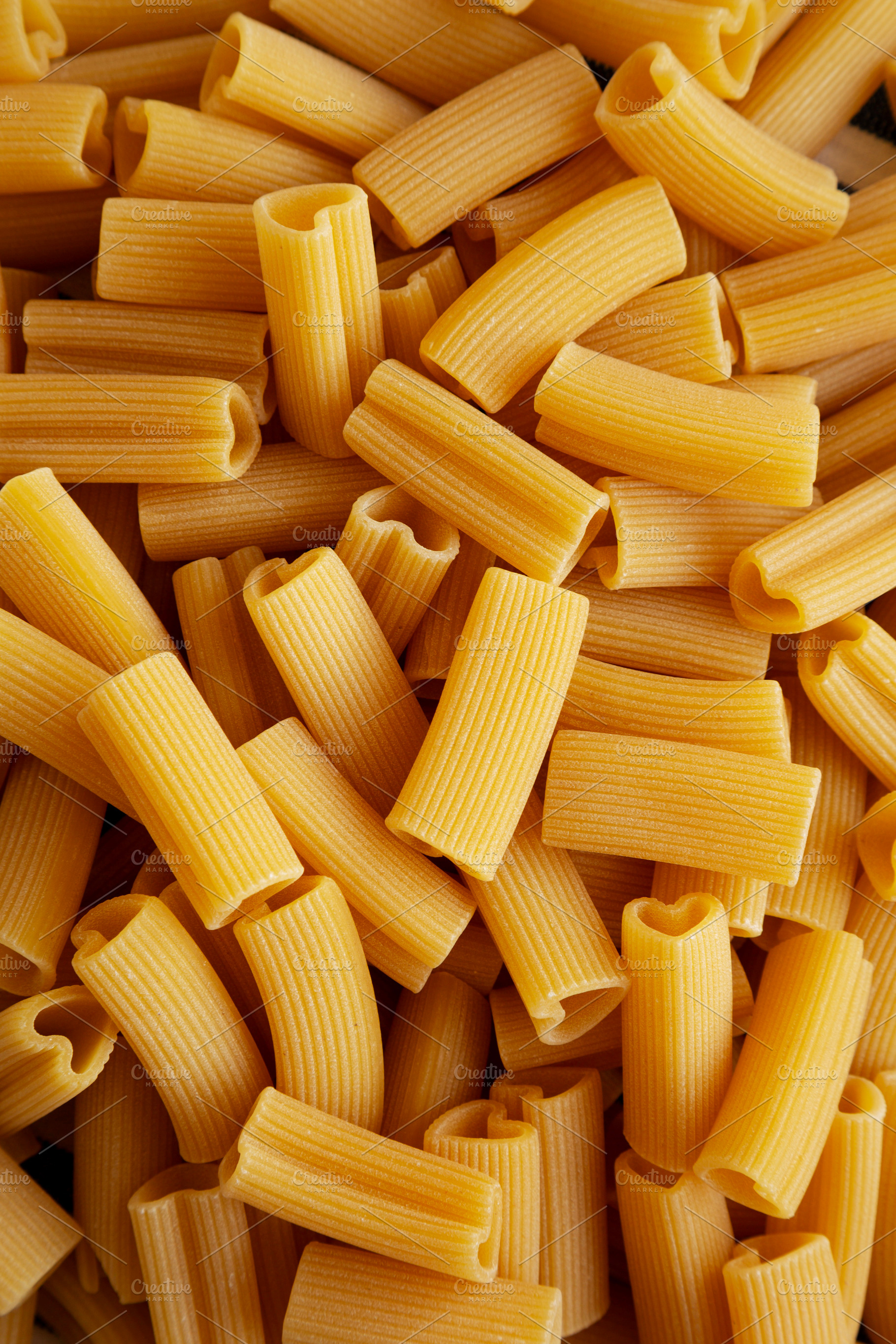 Homemade Raw Heart-Shaped Rigacuore Pasta, a Food & Drink Photo by LiudmylaChuhunova