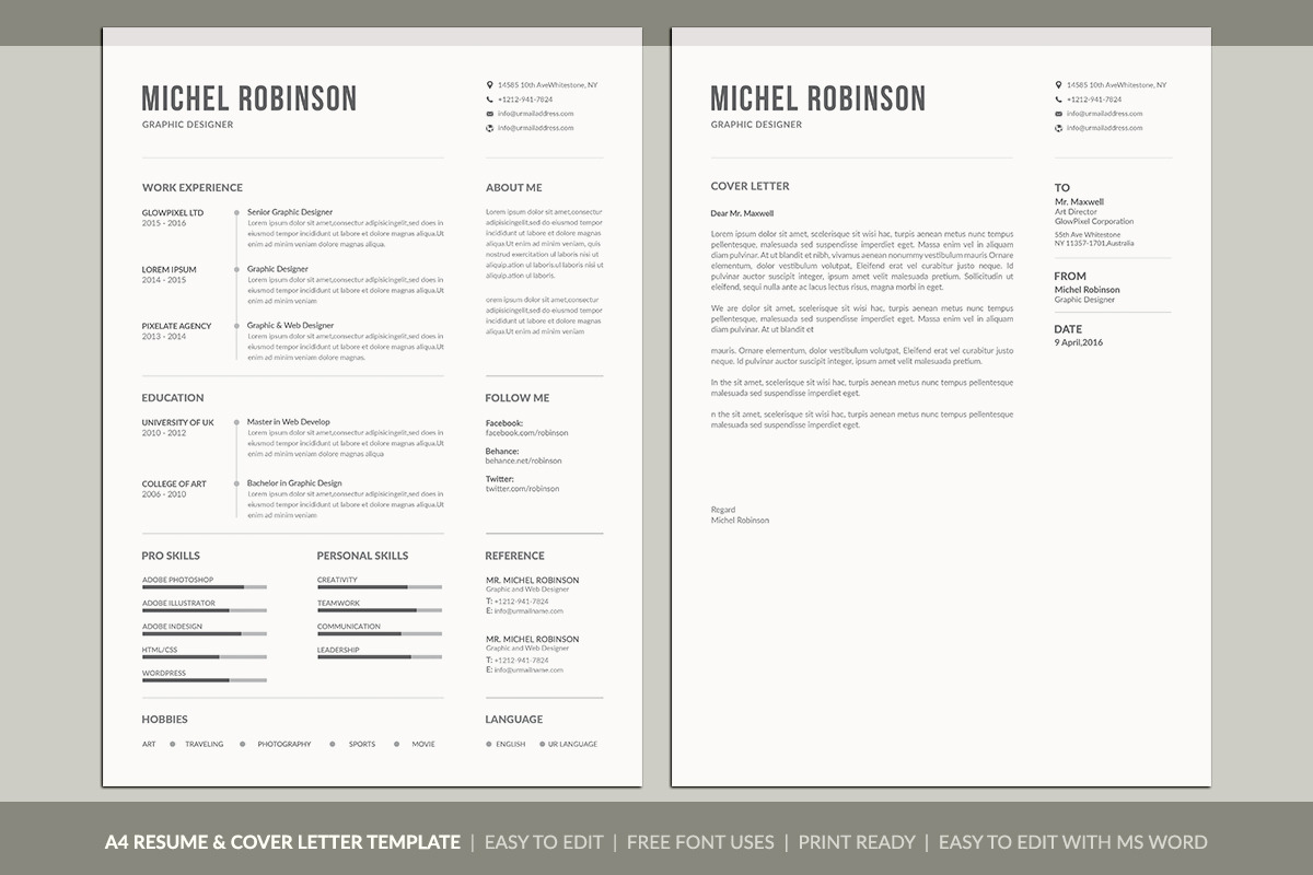 Resume/CV, a Resume Template by deviserpark (Photo 2 of 5)