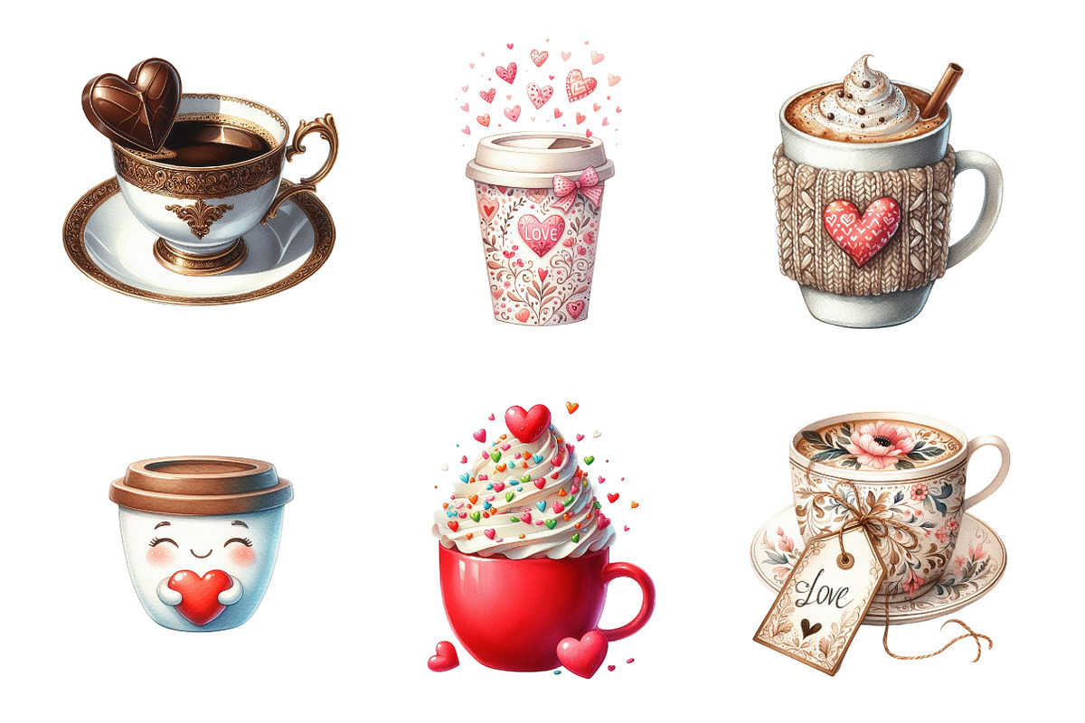 Valentine's Day Coffee Cup, an Illustration by Design Market (Photo 4 of 5)