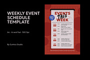 Weekly Event Schedule Template, a Stationery Template by Gumico Studio. (Thumbnail 1 of 3)