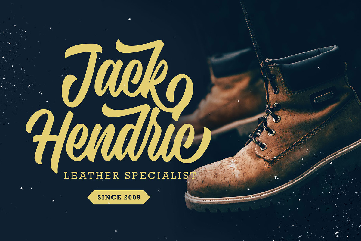 Hadnich - Modern Script, a Script Font by Arterfak Project (Photo 5 of 16)