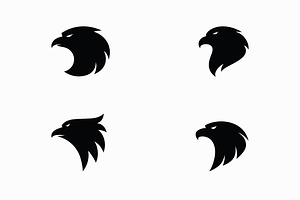 Eagle head simple vector logo design, a Graphic by T.Vooka