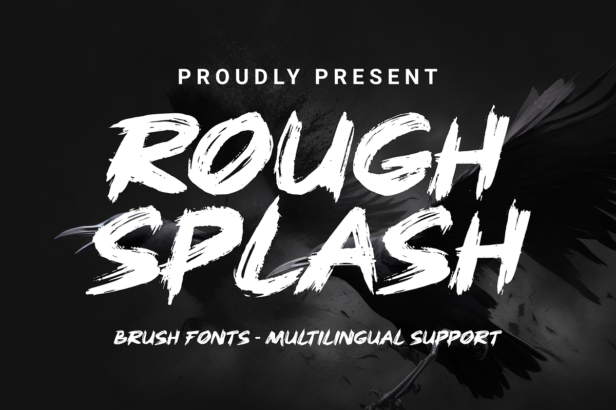 Rough Splash - Brush Font, a Handwritten Font by Dumadistyle (Photo 1 of 9)