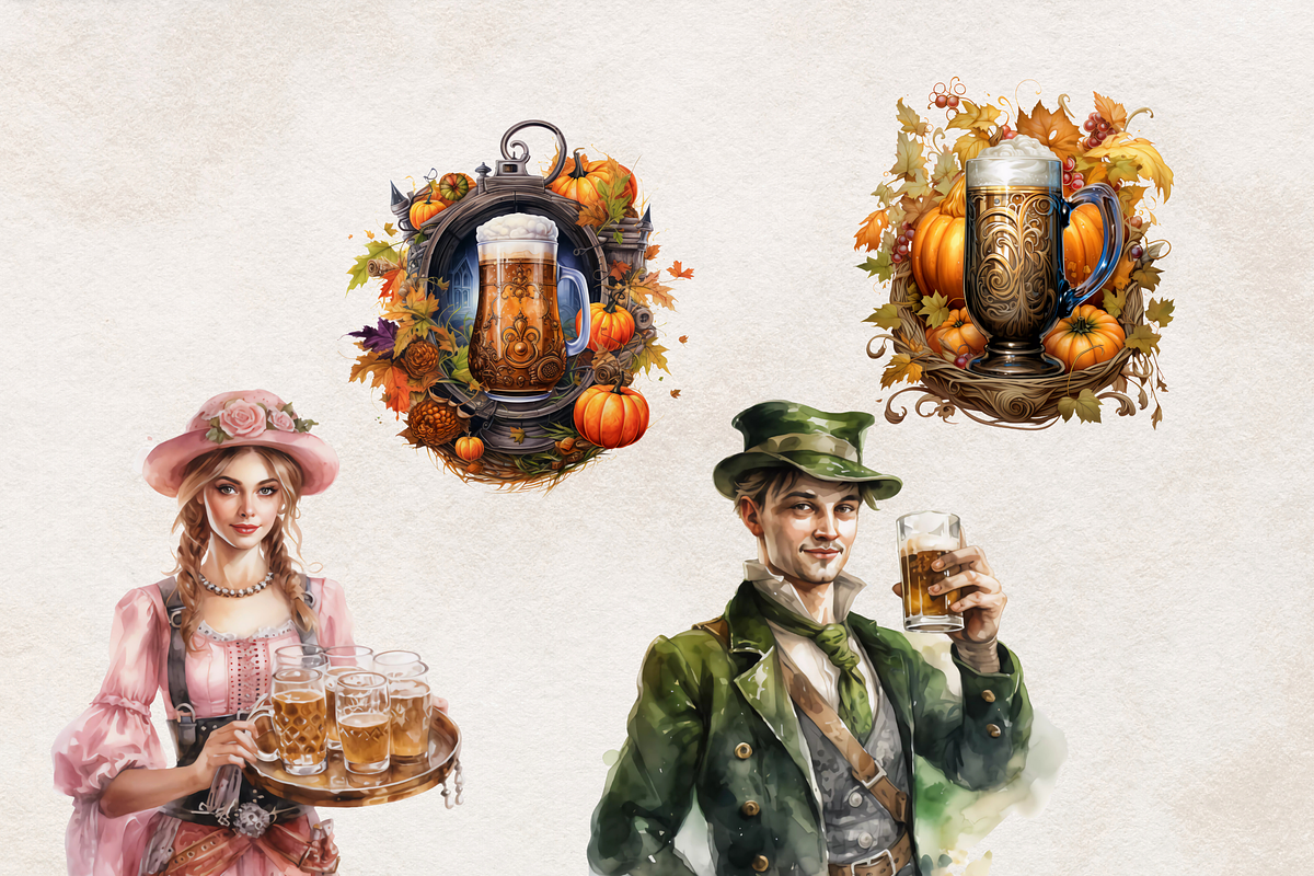 OKTOBERFEST HOLIDAY CLIPART PACK, a Person Illustration by Daring Digies (Photo 2 of 4)