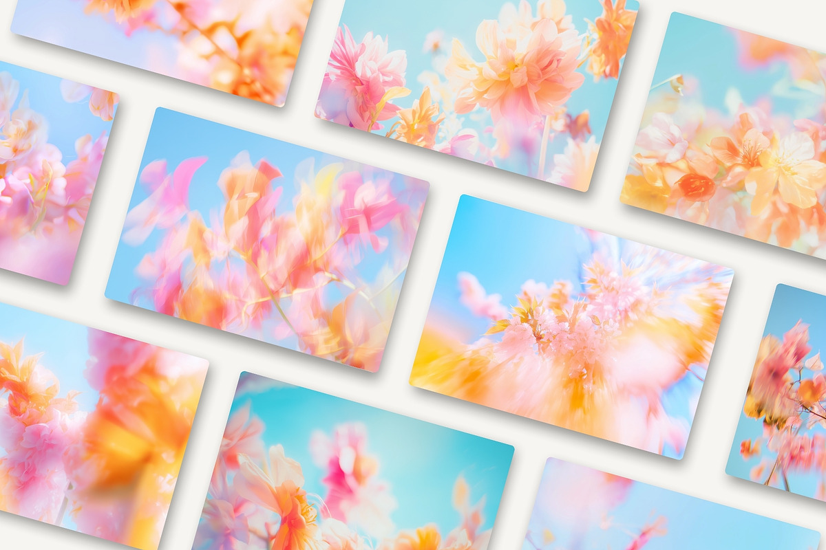 Dreamlike Floral Bloom Backgrounds, a Wallpaper Graphic by HipFonts