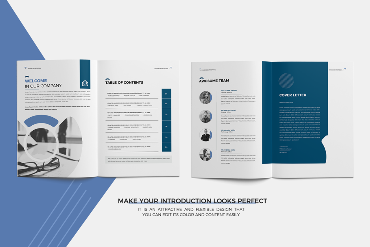 Business Proposal, Canva |Docx|PPT, a Brochure Template by Template Zone (Photo 8 of 11)