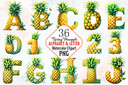 Spring pineapple Alphabet clipart, an Illustration by RobertsArt (Thumbnail 1 of 7)