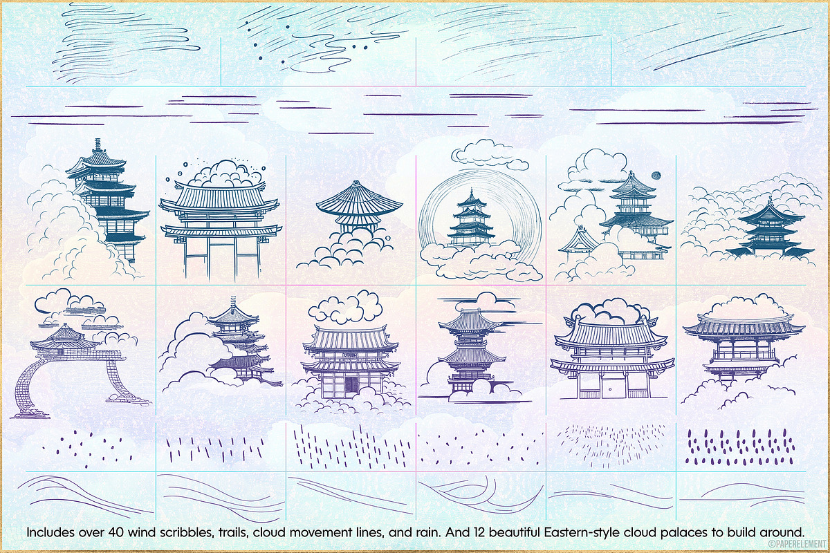 Cloud Creator Doodle Stamp Brushes, a Brush Add-On by Paper Element (Photo 7 of 10)