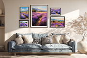 Lavender Field Landscape Artwork, a Decorative Illustration by Housui Patterns (Thumbnail 10 of 12)