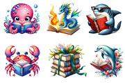 Undersea Reading Clipart, an Illustration by Dream Creation (Thumbnail 5 of 6)