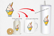 Party Ice Cream Clipart, a Graphic by Artnoy (Thumbnail 4 of 5)