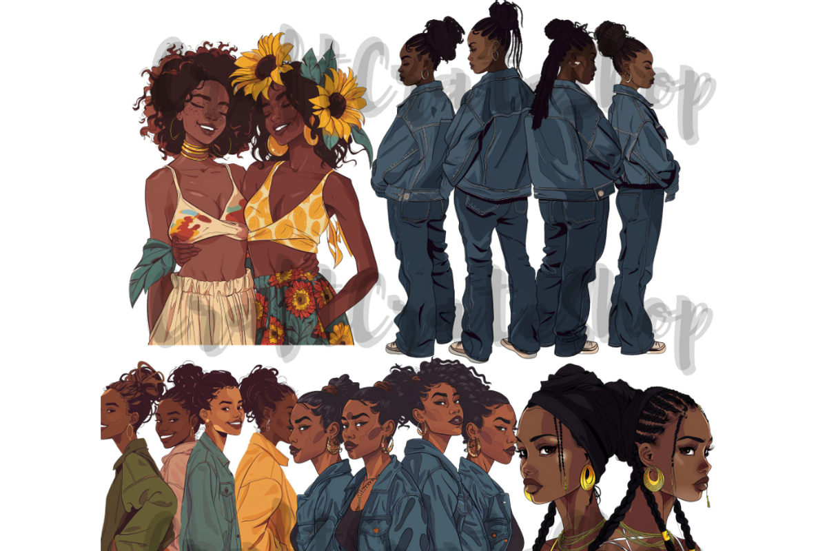 Sisterhood Clipart, an Illustration by CraftCrateShop (Photo 4 of 7)