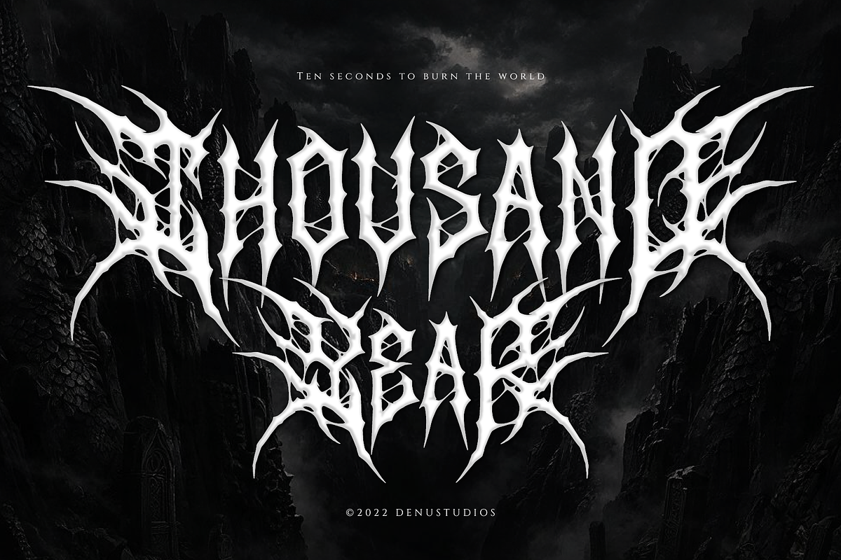 Razorth | Black Metal Font, a Blackletter Font by Denustudios (Photo 6 of 12)