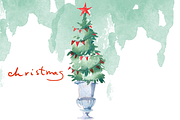 Watercolor Set of 5 Christmas trees, a Seasonal Illustration by masha gross (Thumbnail 3 of 4)