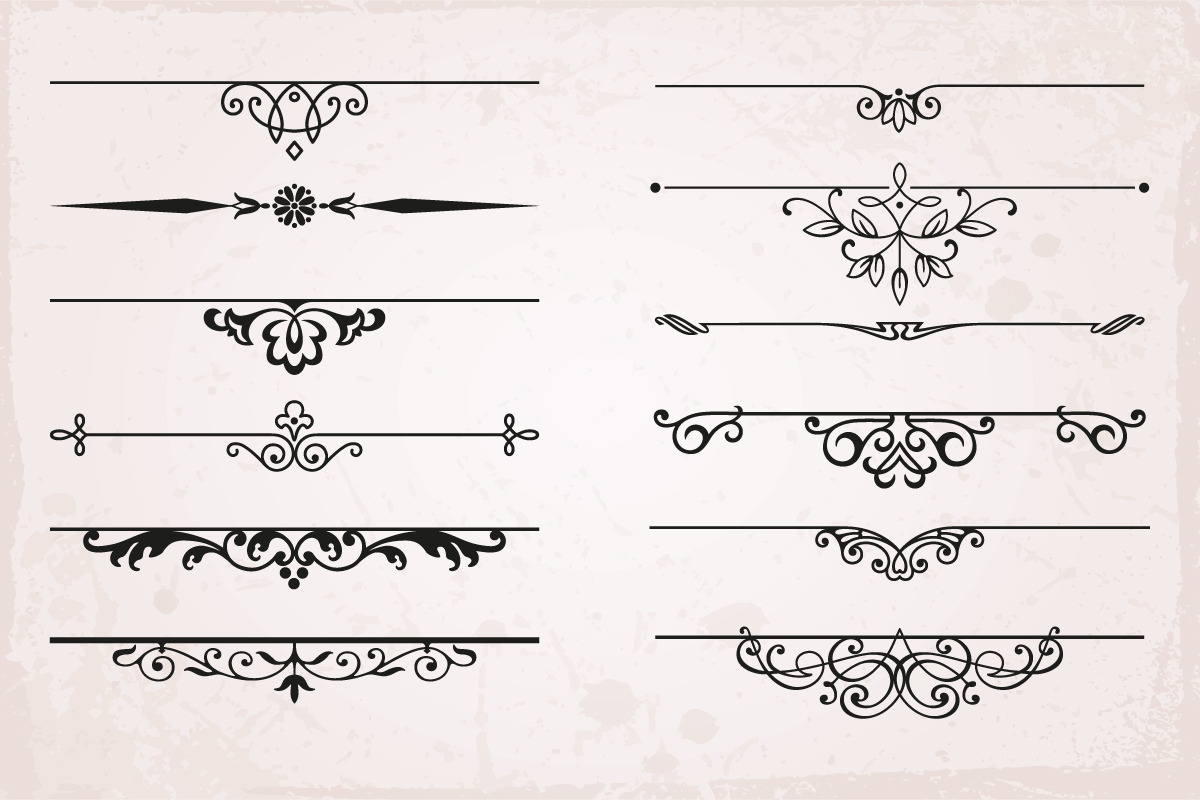 48 Vector Divider Design Elements, an Object Graphic by Digiselector Design Goods (Photo 3 of 5)