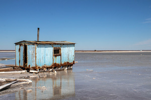 A rusty base de vie Lake Baskunchak, an Industrial Photo by Schreibikus