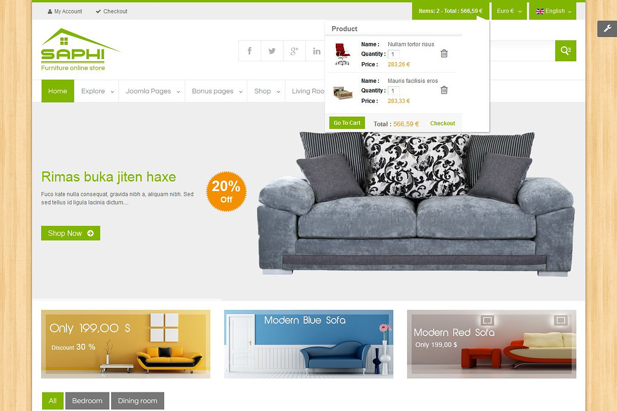 SJ Saphi - Furniture Joomla Theme, a Websites & App Template by YouTech (Photo 3 of 5)