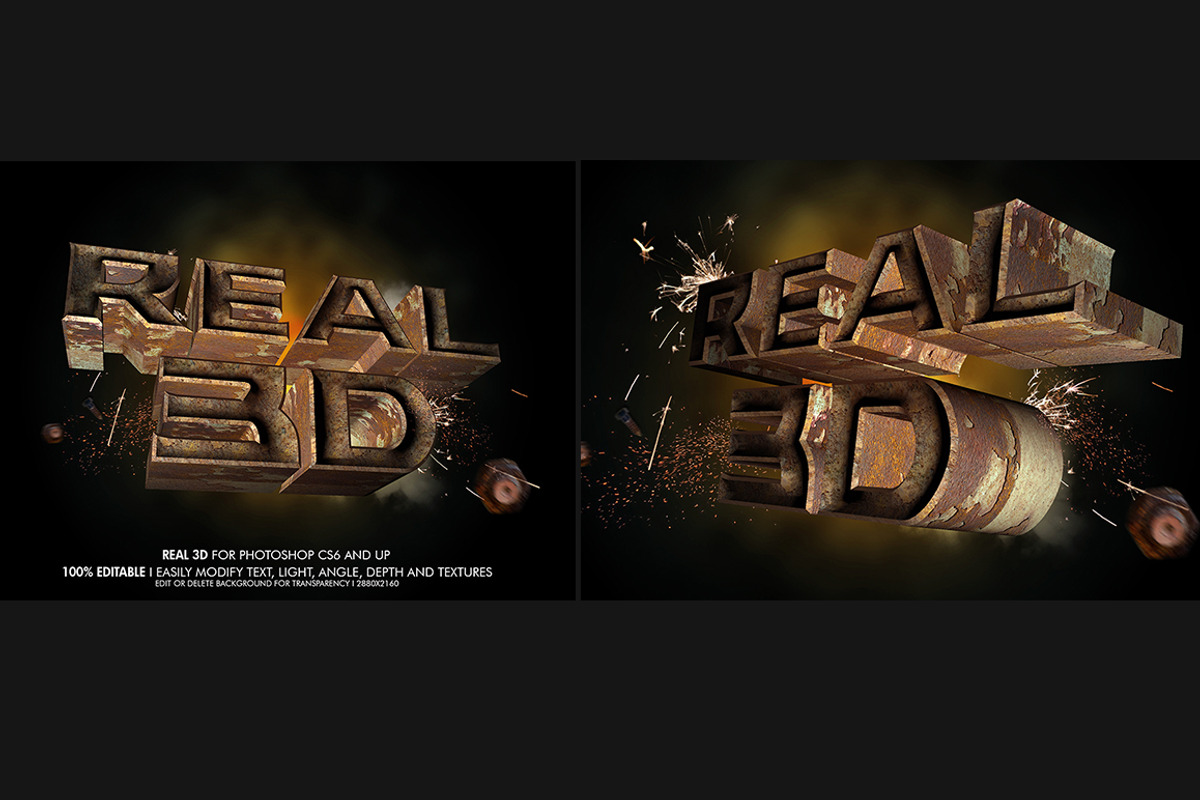 Real 3D Rustic Metal, a Layer Style Add-On by mixmedia87 (Photo 2 of 2)