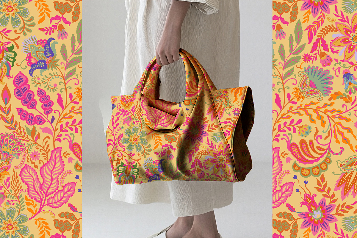 MAXIMALIST FOLK FLORAL PATTERN, a Pattern Graphic by Sonulkaster (Photo 6 of 14)