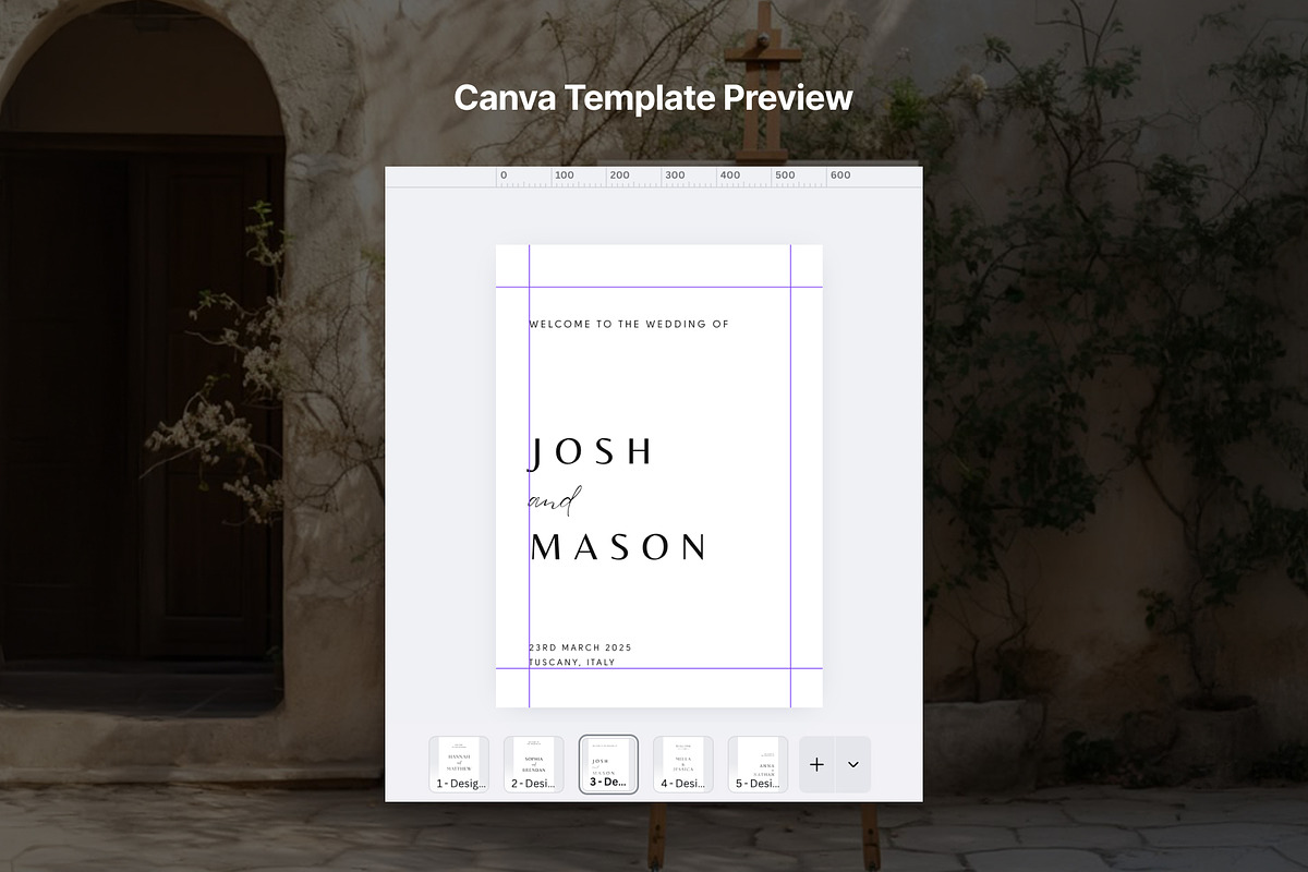 Wedding Sign Canva Templates, a Poster Template by Navia Gruber (Photo 3 of 3)