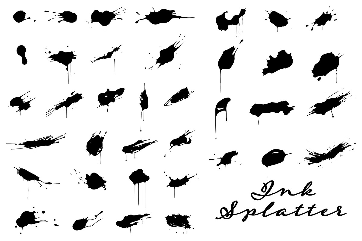 Ink Splatters And Splashes, an Illustration by Graphicsfuel (Photo 4 of 6)