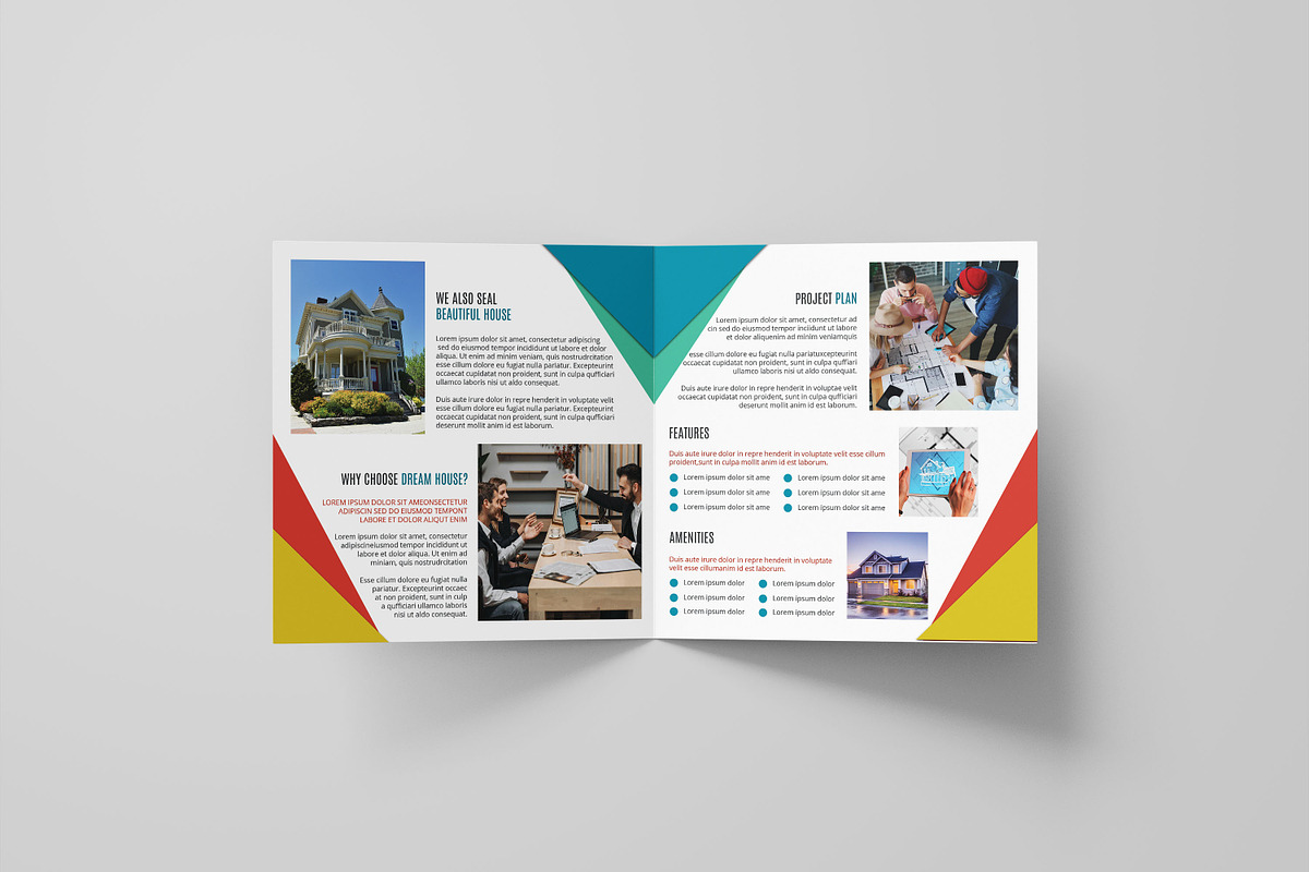 Real Estate Square Bifold Brochure, a Brochure Template by retrographix (Photo 5 of 5)