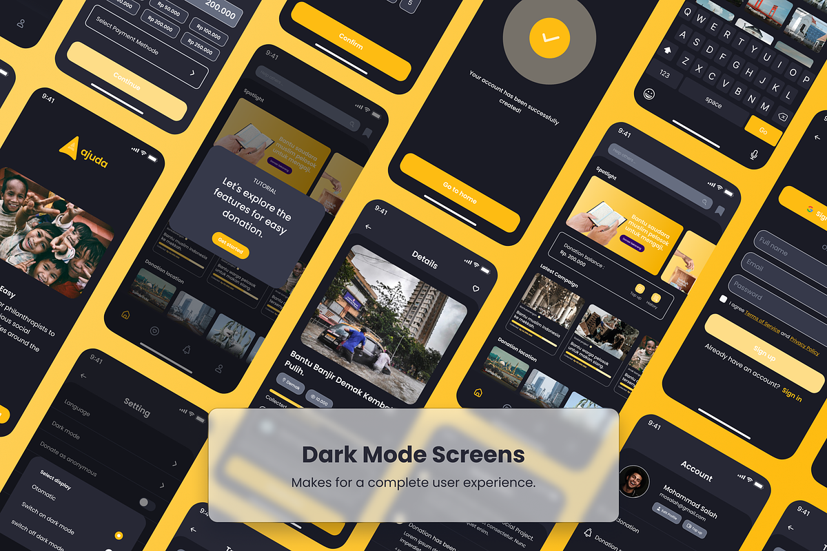Ajuda 2.0 - Donation App UI Kit, an UI Kit Template by Jarvin Studio (Photo 3 of 7)