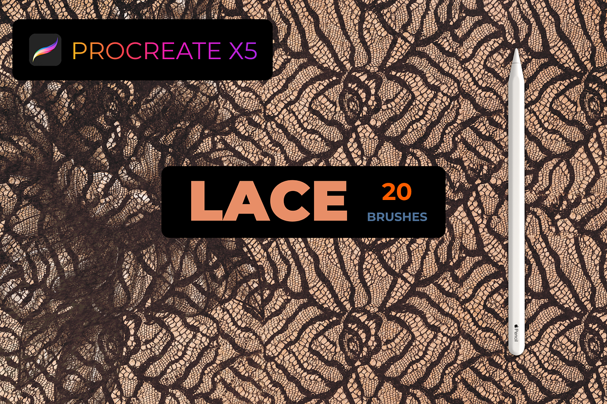 20 lace Procreate Brush Set, a Brush Add-On by Graphics Resources (Photo 5 of 9)