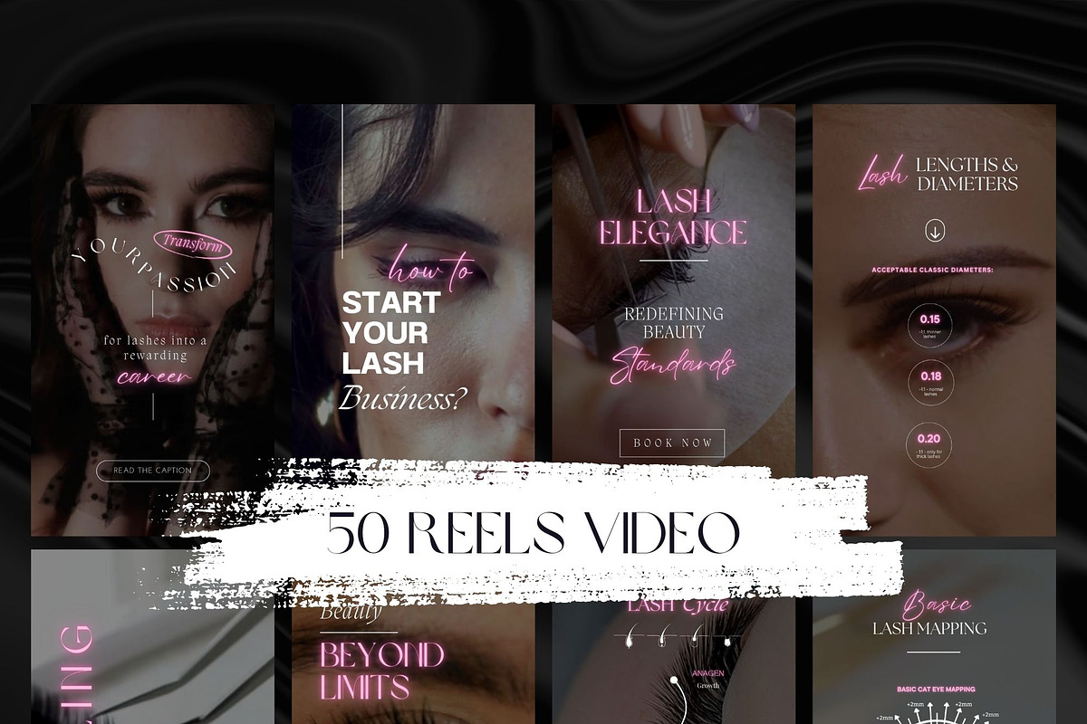 Lashes Instagram Video Reels, a Social Media Template by design4social (Photo 2 of 9)