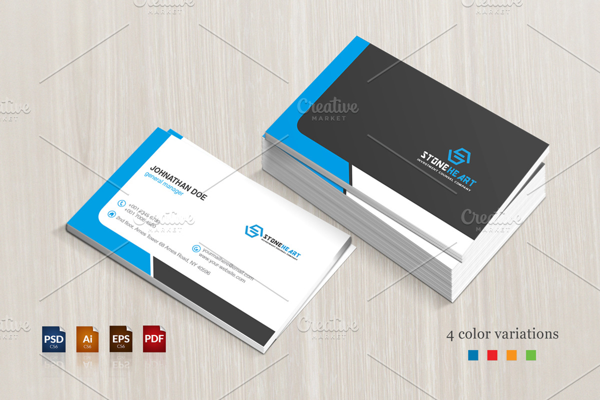 Corporate Business Card, a Business Card Template by BettyDesign (Photo 1 of 5)
