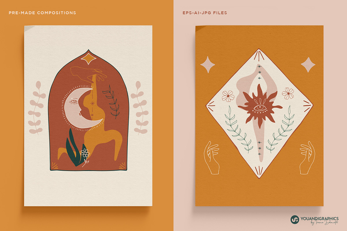 Soul Yoga Graphics Collection, a Pattern Graphic by Youandigraphics (Photo 3 of 17)