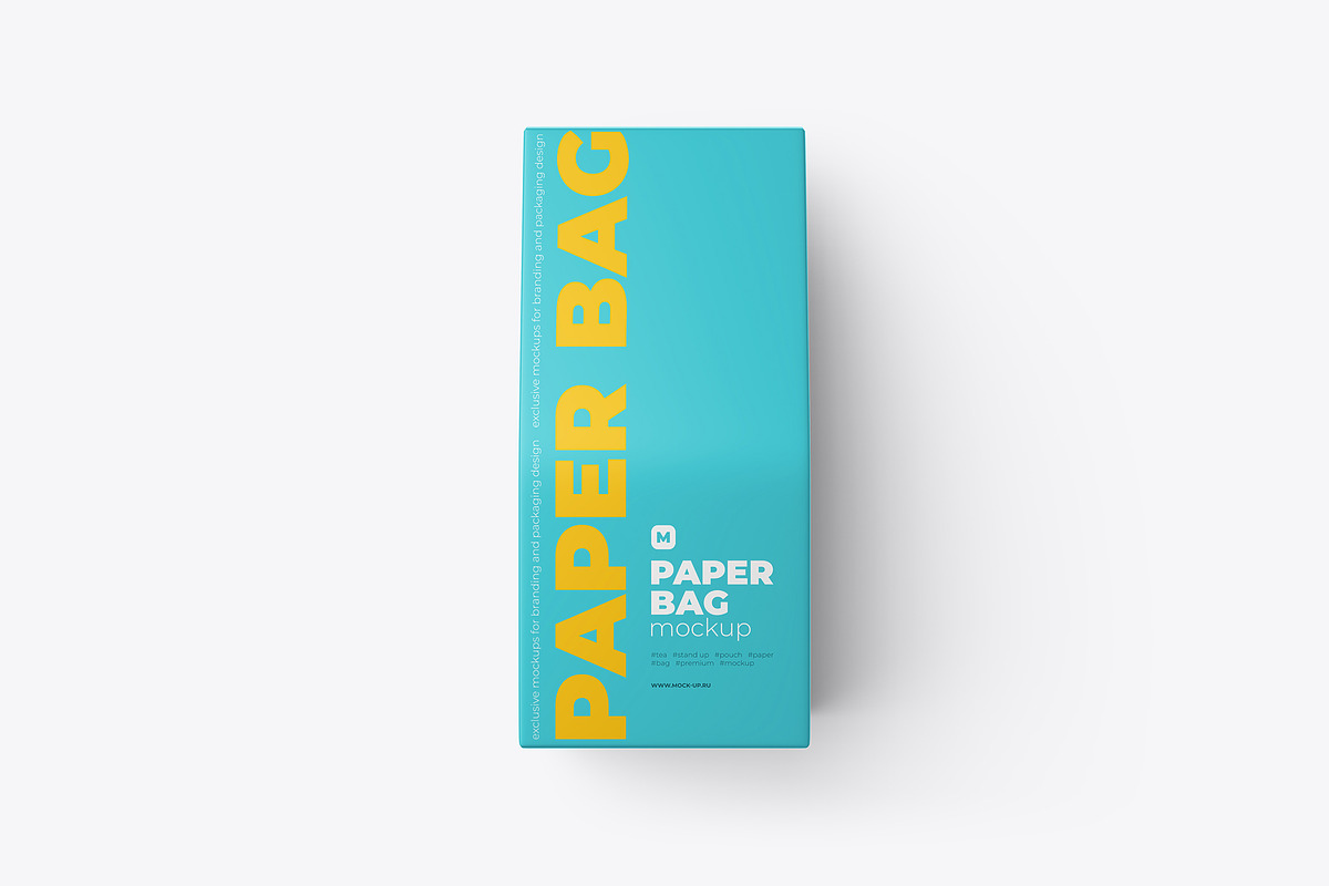 Paper Bag Mockup. Top view, a Packaging Mockup by easymock (Photo 9 of 11)