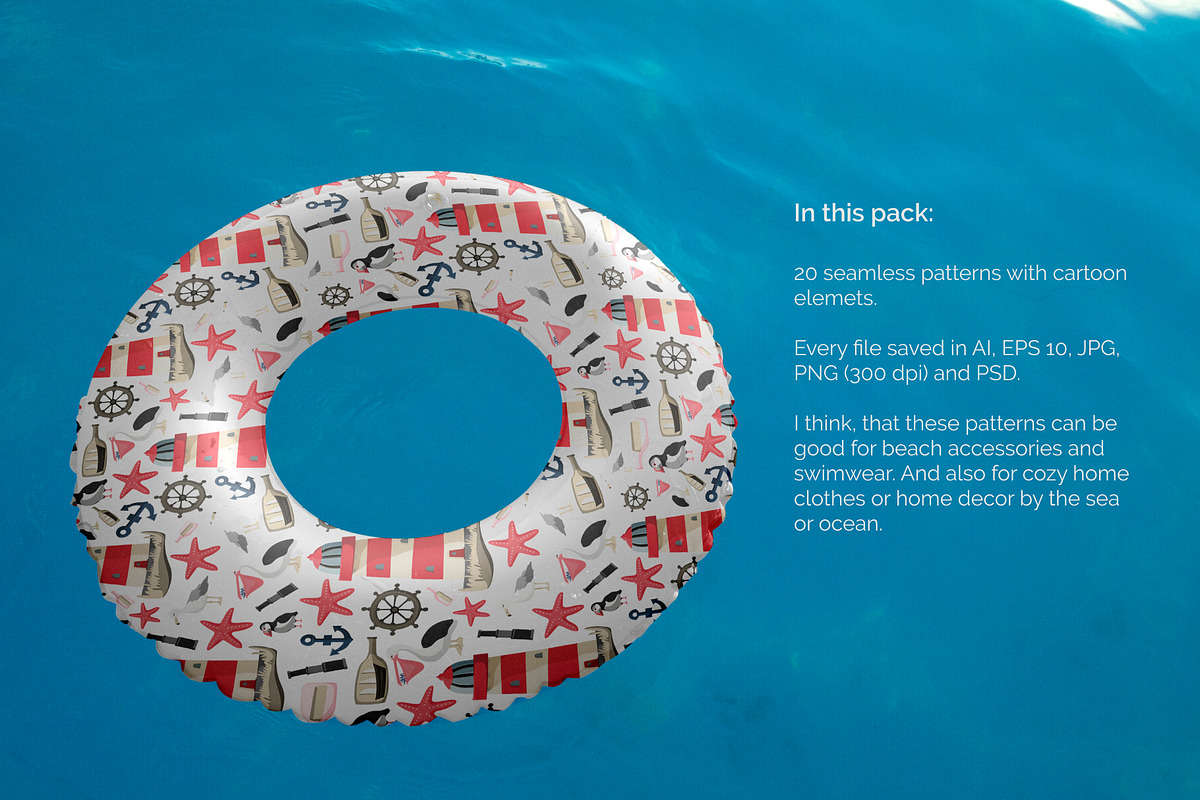 Mermaids. Patterns, a Pattern Graphic by helgascandinavus (Photo 2 of 8)