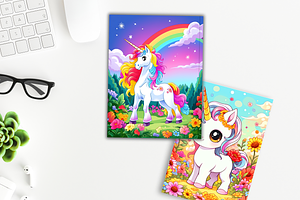 Cute Unicorn KDP Book Covers