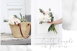 Vintage Peony Wedding Mockups Bundle